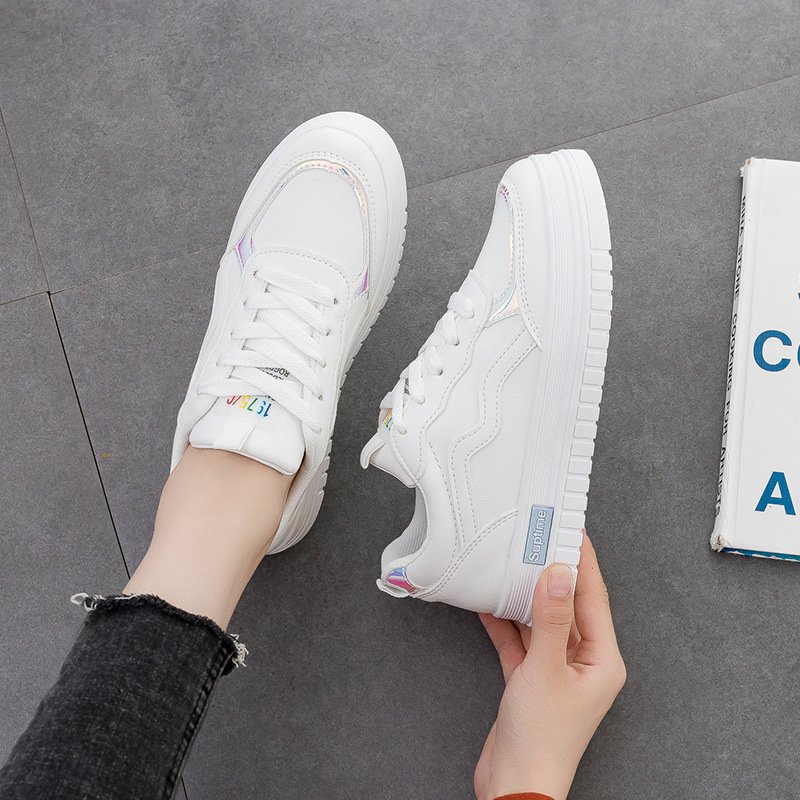 2021 autumn new small white shoes women flat-bottomed running student board shoes thick-soled increased casual shoes women 2021 autumn new small white shoes women flat-bottomed running student board shoes thick-soled increased casual shoes women